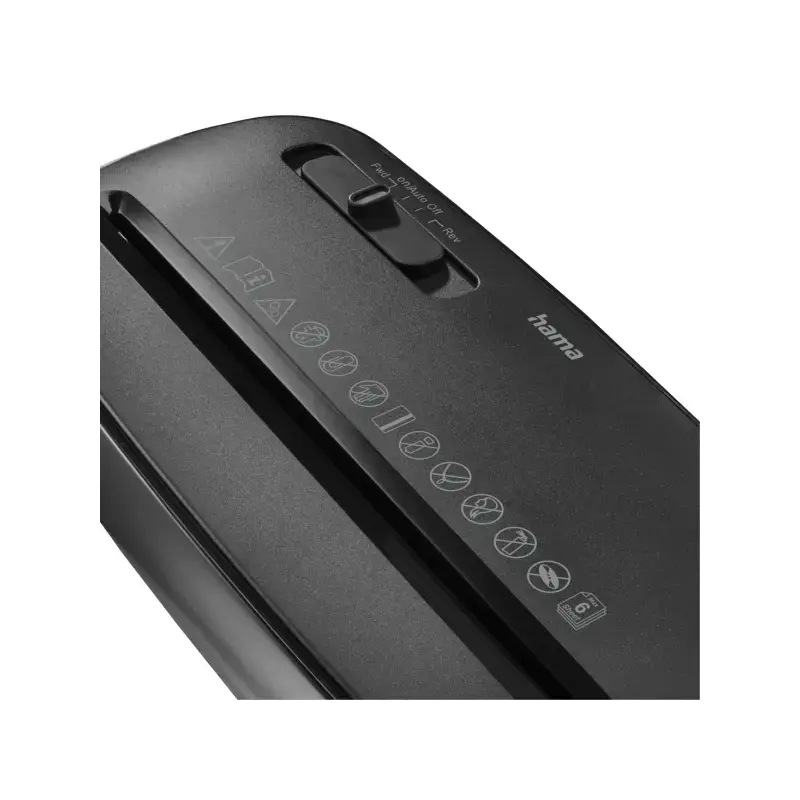 Hama Classic S61 Destructora de Papel Manual - 180W - 8L - Destruye hasta 6 Hojas - Velocidad 2.8m/min - Corte en Tiras P-2 - De