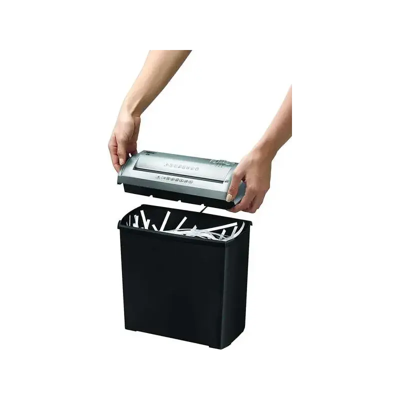 Fellowes Trito 2S Destructora de Papel Manual Corte en Tiras - Destruye hasta 5 Hojas a la Vez - Capacidad de la Papelera 11L -