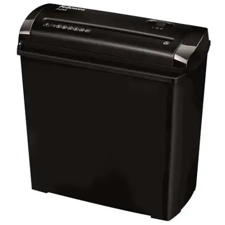 Fellowes P-25S Destructora de Papel Manual Corte en Tiras P-1 - Destruye hasta 5 Hojas - Papelera de 11L - Color Negro | Ahorro