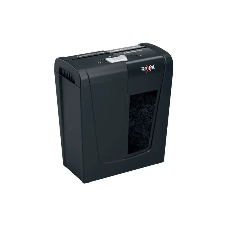 Rexel Secure S5 Destructora de Papel Manual Corte en Tiras P-2 - Destruye hasta 5 Hojas - Capacidad de la Papelera 10L - Color N
