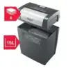 Rexel Momentum X308 Destructora Manual de Papel Corte Confeti P-3 - Funcionamiento Ininterrumpido 3 Minutos - Papelera de 15L -