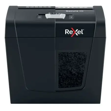 Rexel Secure X6 Destructora de Papel Manual Corte en Particulas P-4 - Destruye hasta 6 Hojas a la Vez - Capacidad de la Papelera