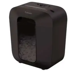 Fellowes LX25 Destructora de Papel Manual Corte en Particulas P-4 - Destruye hasta 6 Hojas - Papelera de 11.5L - Color Negro | A