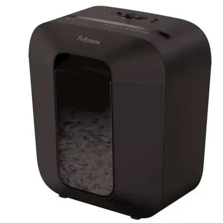 Fellowes LX25 Destructora de Papel Manual Corte en Particulas P-4 - Destruye hasta 6 Hojas - Papelera de 11.5L - Color Negro | A