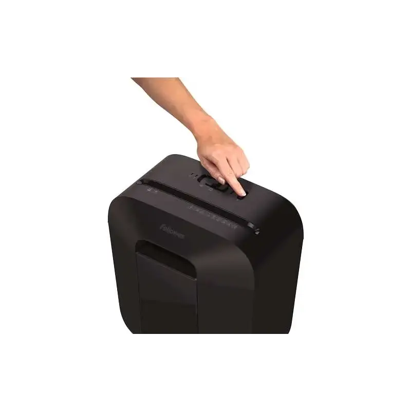 Fellowes LX25 Destructora de Papel Manual Corte en Particulas P-4 - Destruye hasta 6 Hojas - Papelera de 11.5L - Color Negro | A