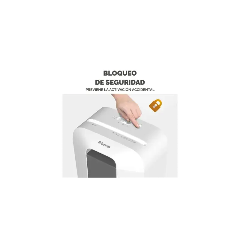 Fellowes LX25 Destructora de Papel Manual Corte en Particulas P-4 - Destruye hasta 6 Hojas - Papelera de 11.5L - Color Blanco |
