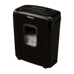 Fellowes 6M Destructora de Papel Manual Minicorte P-4 - Destruye hasta 6 Hojas - Papelera de 13L - Color Negro | Ahorro Imprimie
