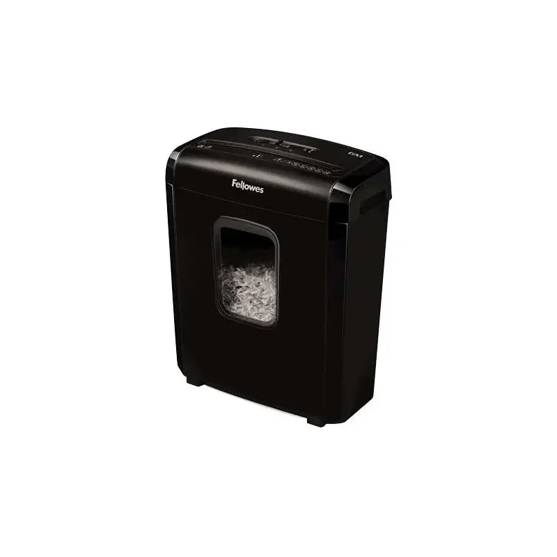 Fellowes 6M Destructora de Papel Manual Minicorte P-4 - Destruye hasta 6 Hojas - Papelera de 13L - Color Negro | Ahorro Imprimie