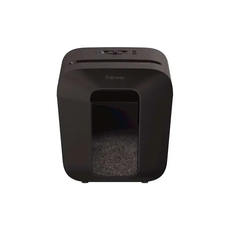 Fellowes LX25M Destructora de Papel Manual Minicorte P-4 - Destruye hasta 6 Hojas - Capacidad de la Papelera 11.5L - Color Negro