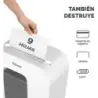Fellowes LX50 Destructora de Papel Manual Corte en Particulas P-4 - Destruye hasta 9 Hojas a la Vez - Capacidad de la Papelera 1