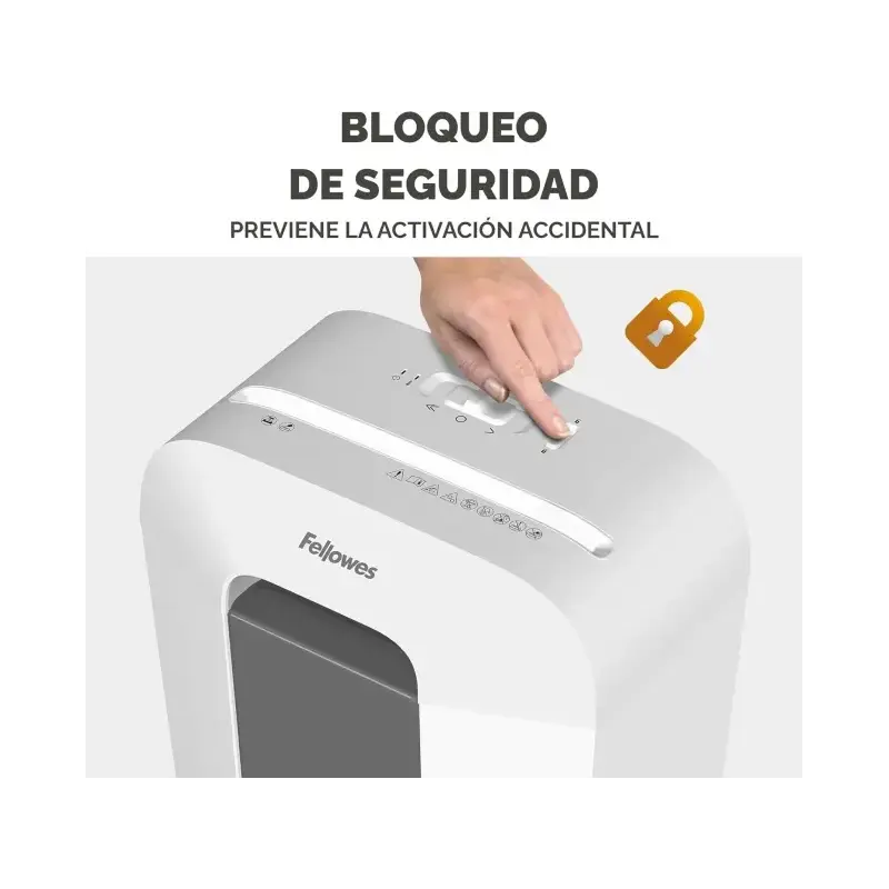 Fellowes LX50 Destructora de Papel Manual Corte en Particulas P-4 - Destruye hasta 9 Hojas a la Vez - Capacidad de la Papelera 1