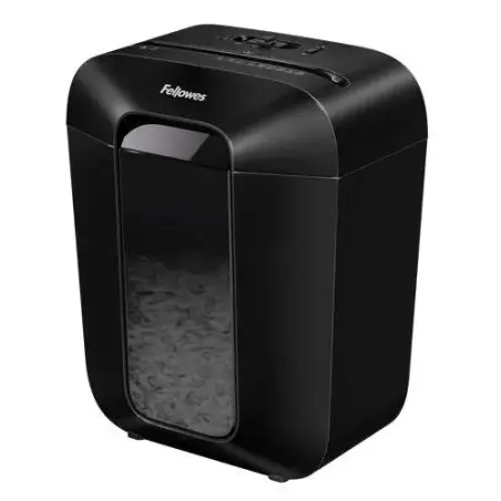 Fellowes LX45 Destructora de Papel Manual Corte en Particulas P-4 - Destruye hasta 8 Hojas - Papelera de 17L - Color Negro | Aho