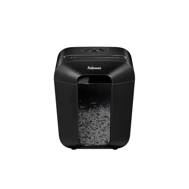 Fellowes LX45 Destructora de Papel Manual Corte en Particulas P-4 - Destruye hasta 8 Hojas - Papelera de 17L - Color Negro | Aho
