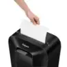 Fellowes LX45 Destructora de Papel Manual Corte en Particulas P-4 - Destruye hasta 8 Hojas - Papelera de 17L - Color Negro | Aho