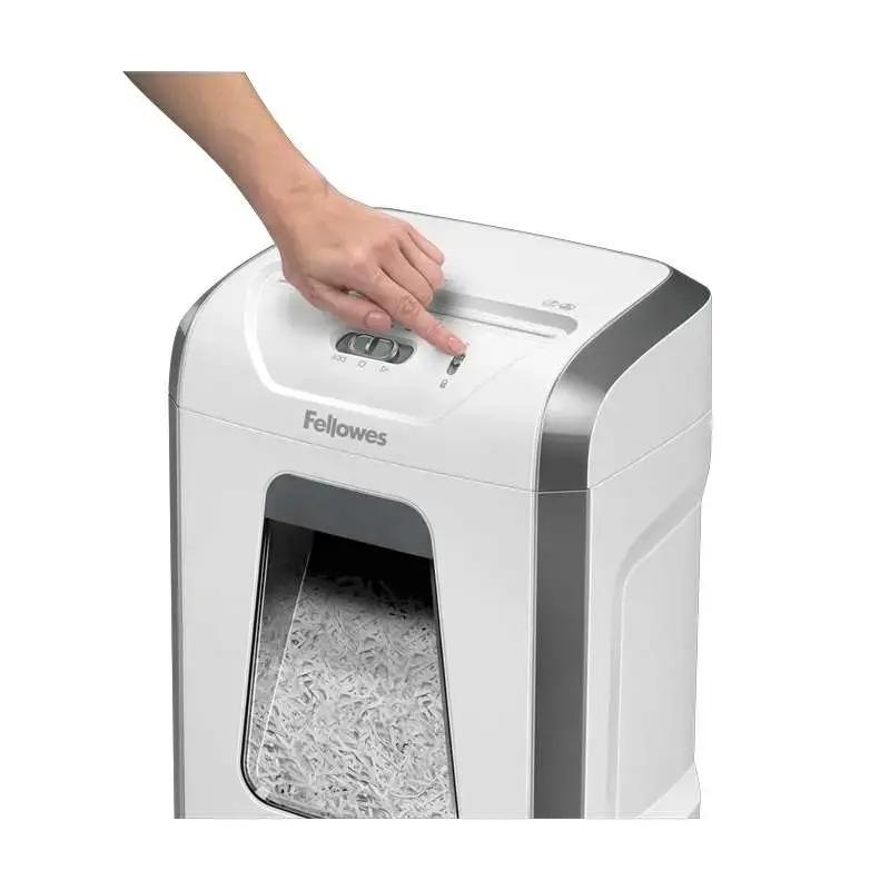 Fellowes 15C Destructora de Papel Manual Corte en Particulas P-4 - Destruye hasta 15 Hojas - Bloqueo de Seguridad - Capacidad de
