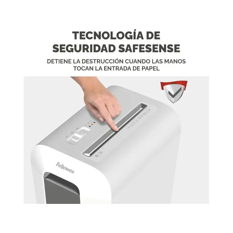 Fellowes LX65 Destructora de Papel Manual Corte en Particulas P-4 - Destruye hasta 10 Hojas - Papelera de 22L - Color Blanco | A
