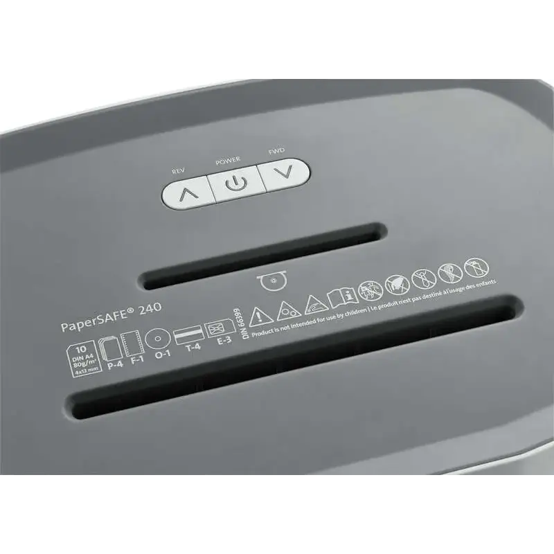 Dahle PaperSAFE 240 Destructora de Papel Manual Corte en Particulas P-4 - Destruye hasta 10 Hojas - Papelera de 25L - Con Ruedas