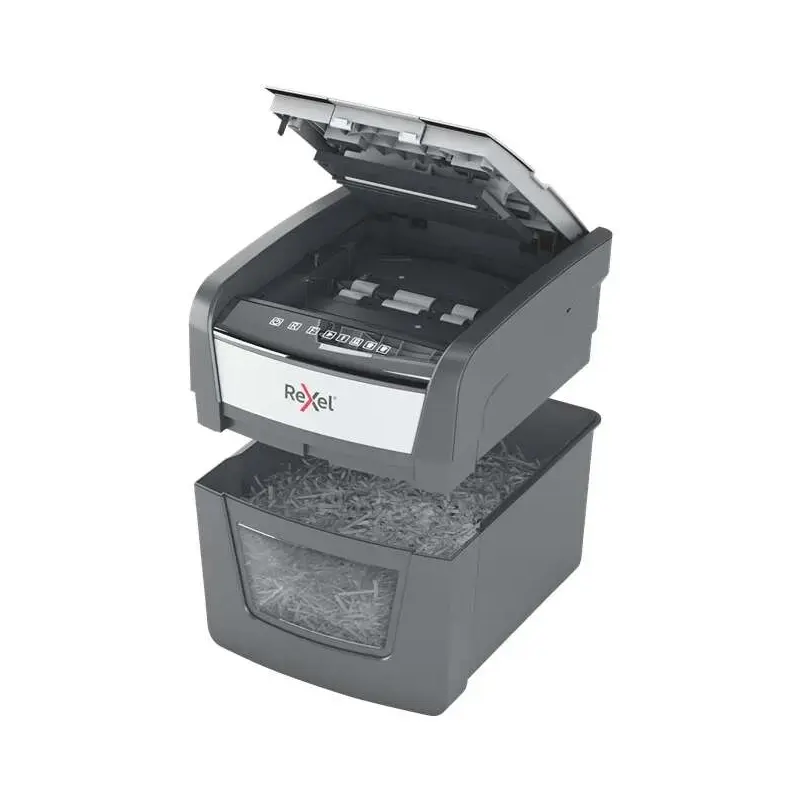Rexel Optimum AutoFeed 45X Destructora Automatica de Corte en Particulas- 20L - Alimentacion Automatica 45 hojas - Ranura Manual
