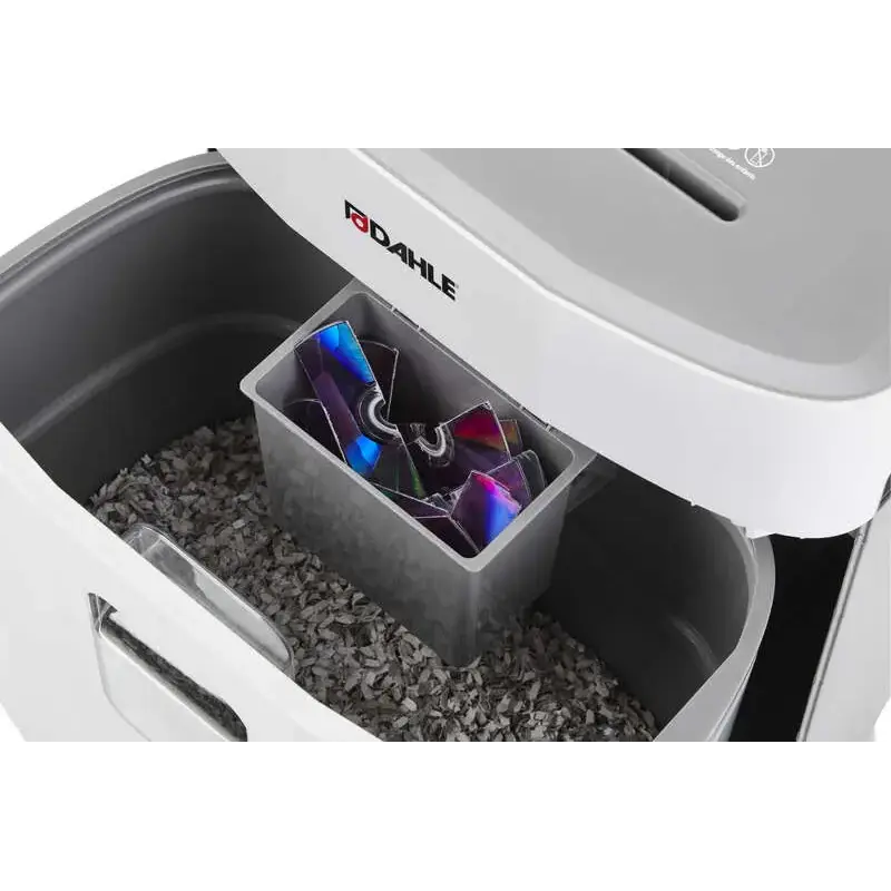 Dahle PaperSAFE 380 Destructora de Papel Manual Corte en Particulas P-4 - Destruye hasta 15 Hojas - Papelera de 25L - Con Ruedas
