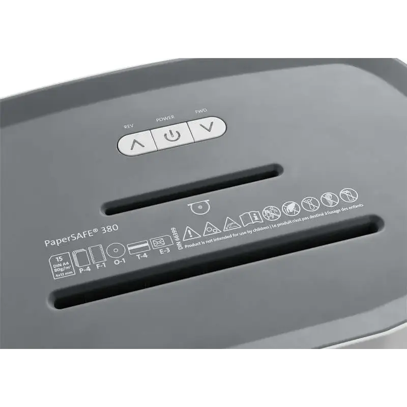 Dahle PaperSAFE 380 Destructora de Papel Manual Corte en Particulas P-4 - Destruye hasta 15 Hojas - Papelera de 25L - Con Ruedas