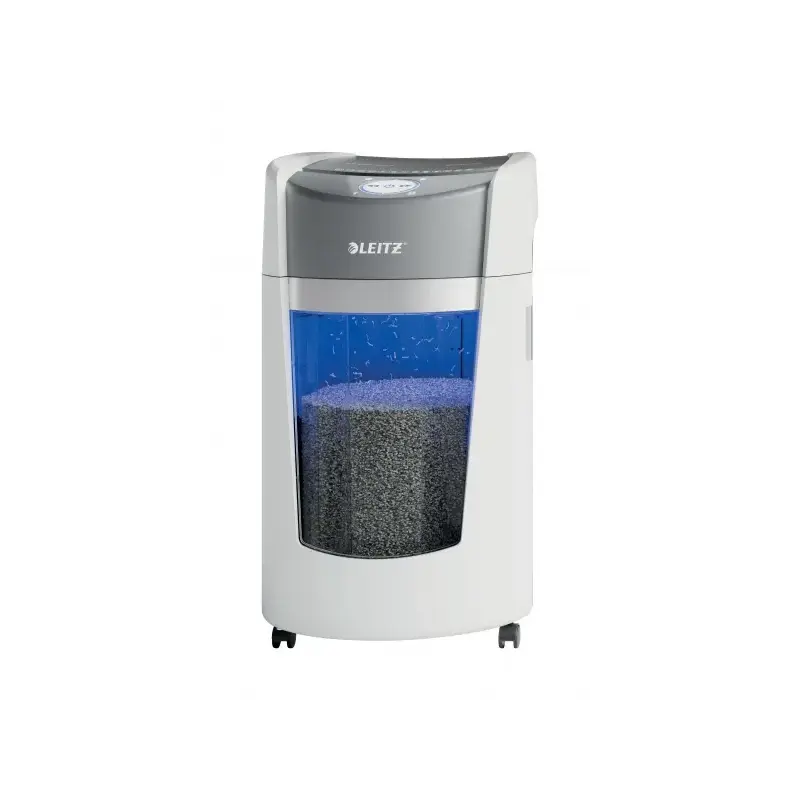 Leitz IQ OptiMax Office Destructora de Papel Manual DIN P5 - Destruye hasta 10 Hojas - Tiempo de Funcionamiento Continuo 120m -