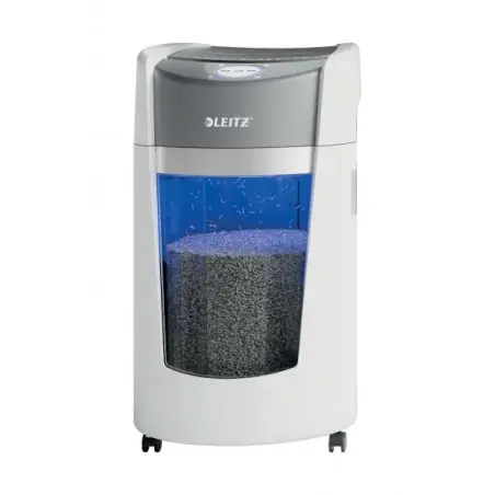 Leitz IQ OptiMax Office Destructora de Papel Manual DIN P5 - Destruye hasta 10 Hojas - Tiempo de Funcionamiento Continuo 120m -