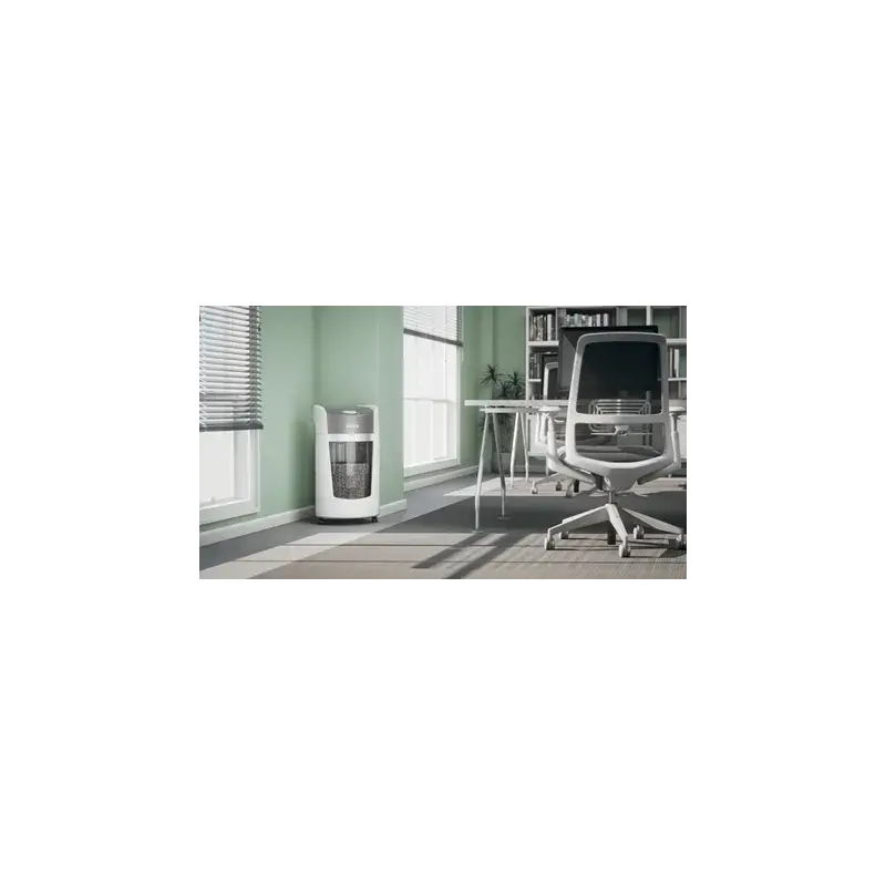 Leitz IQ OptiMax Office Destructora de Papel Manual DIN P5 - Destruye hasta 10 Hojas - Tiempo de Funcionamiento Continuo 120m -