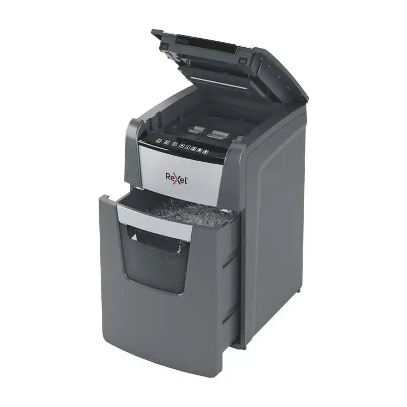 Rexel Optimum AutoFeed 130X Destructora Automatica de Corte en Particulas P-4 - Autoalimentacion 130 Hojas, Manual 8 Hojas - Pap