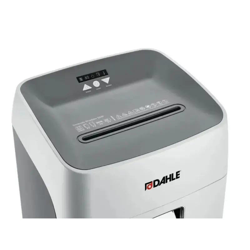 Dahle Deskside 504P Destructora de Papel Manual Microcorte P-5 - Destruye hasta 15 Hojas - Capacidad de la Papelera 40L - Ruedas