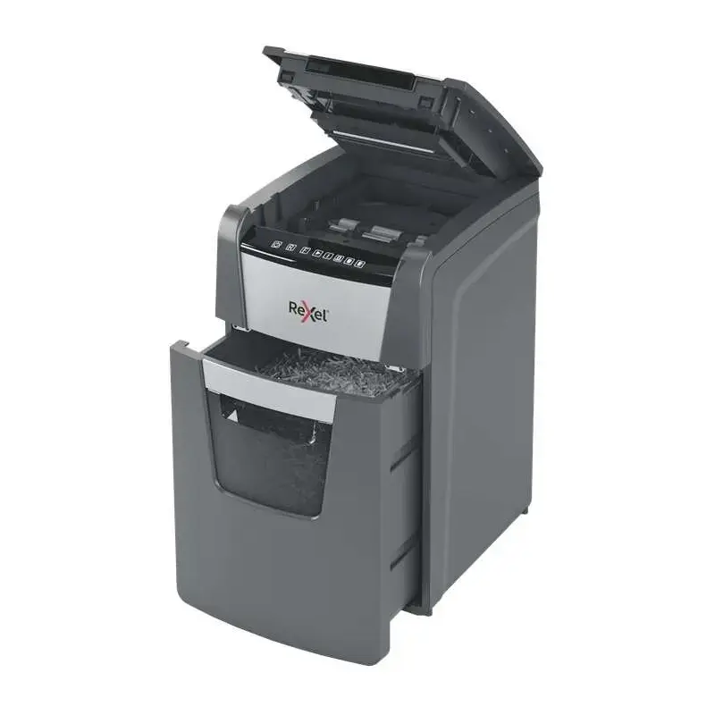 Rexel Optimum AutoFeed 130M Destructora Automatica de Corte en Particulas - Papelera de 44L - Alimentacion Automatica hasta 130