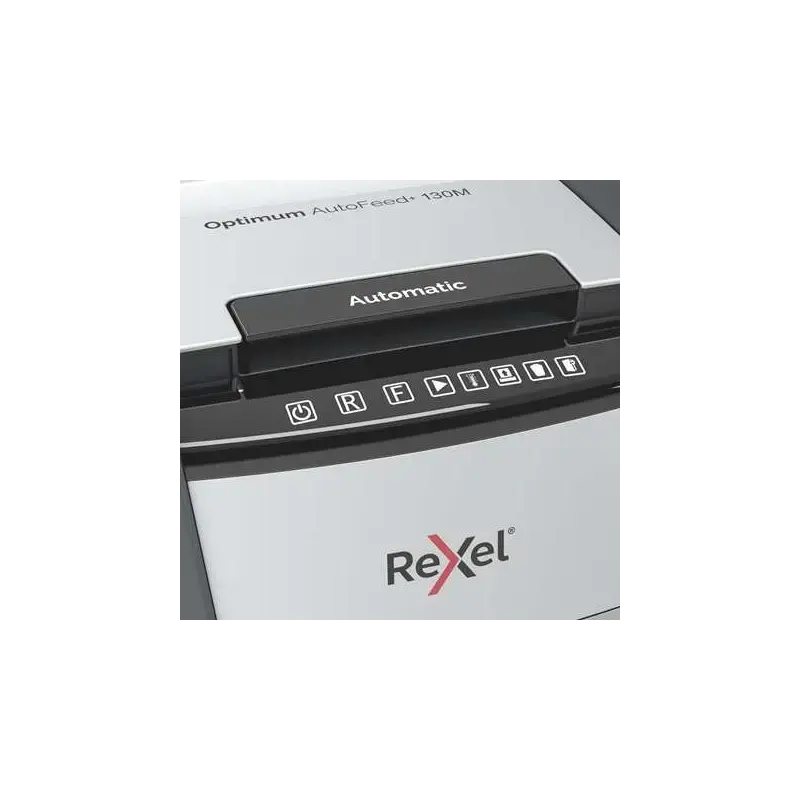 Rexel Optimum AutoFeed 130M Destructora Automatica de Corte en Particulas - Papelera de 44L - Alimentacion Automatica hasta 130