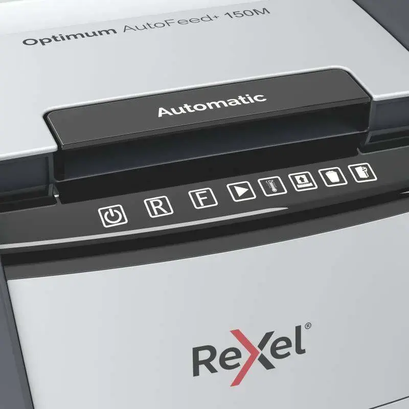 Rexel Optimum Autofeed 150M Destructora Automatica de Microcorte - Alimentacion Automatica de Hasta 150 Hojas A4 - Clasificacion