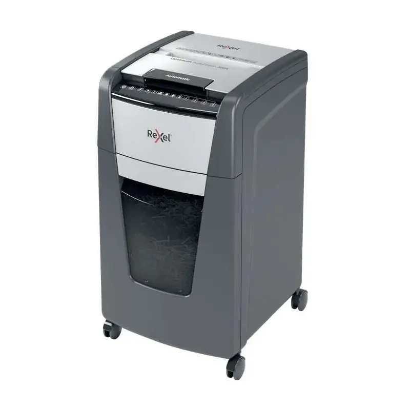 Rexel Optimum AutoFeed 300X Destructora Automatica de Corte en Particulas P-4 - Alimentacion Automatica 300 Hojas y Ranura Manua