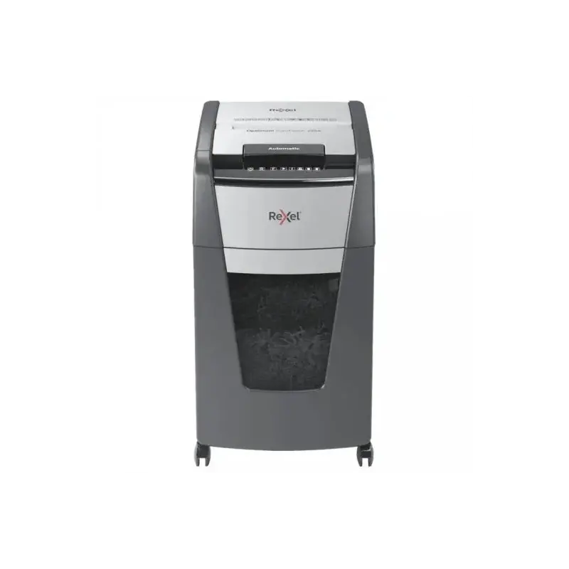 Rexel Optimum AutoFeed 225X Destructora Automatica Corte en Particulas P-4 - Autoalimentacion 225 Hojas, Manual 10 Hojas - Anti