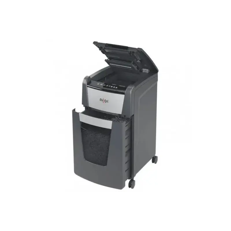 Rexel Optimum AutoFeed 225X Destructora Automatica Corte en Particulas P-4 - Autoalimentacion 225 Hojas, Manual 10 Hojas - Anti