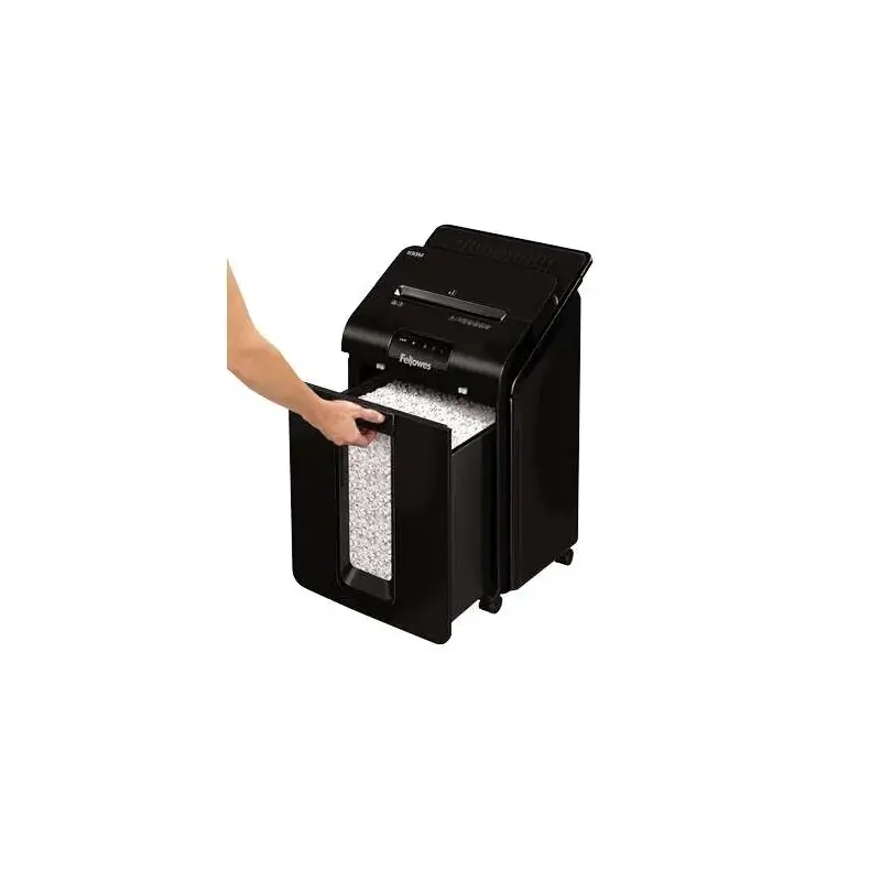 Fellowes AutoMax 100M Destructora de Papel Automatica Minicorte P-4 - Autoalimentacion 100 Hojas, Manual 10 Hojas - Papelera de
