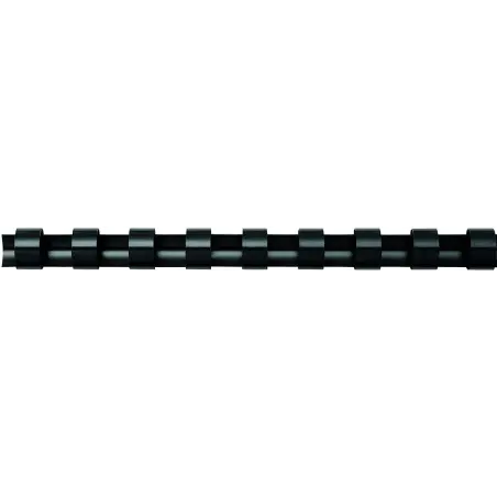 Fellowes Pack de 100 Canutillos de Plastico 16mm - Hasta 120 Hojas - Facil de Utilizar y Flexible - Alta Calidad - Color Negro |