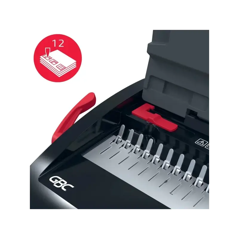 GBC CombBind CB12 Encuadernadora Manual de Canutillo - Encuaderna hasta 165 Hojas A4 - Puede Perforar hasta 14 Hojas - Rapida y