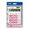 Milan Nata Calculadora de Sobremesa 8 Digitos - Teclas Grandes - Apagado Automatico - Color Blanco y Rosa | Ahorro Imprimiendo