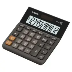 Casio MH-12 Calculadora de Sobremesa - Pantalla Extragrande LCD de 12 Digitos - Solar y Pilas - Color Negro | Ahorro Imprimiendo