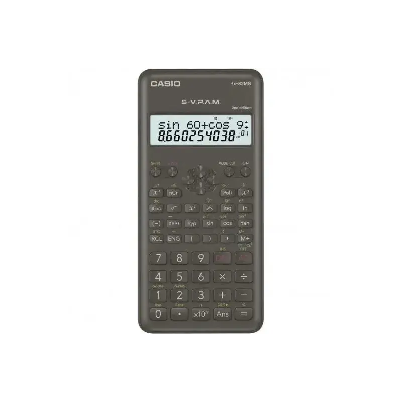 Casio Calculadora Cientifica FX-82MS 2ª Ed.- Pantalla LCD de 2 Lineas - 240 Funciones Integradas - 8 Memorias de Variables - Cal
