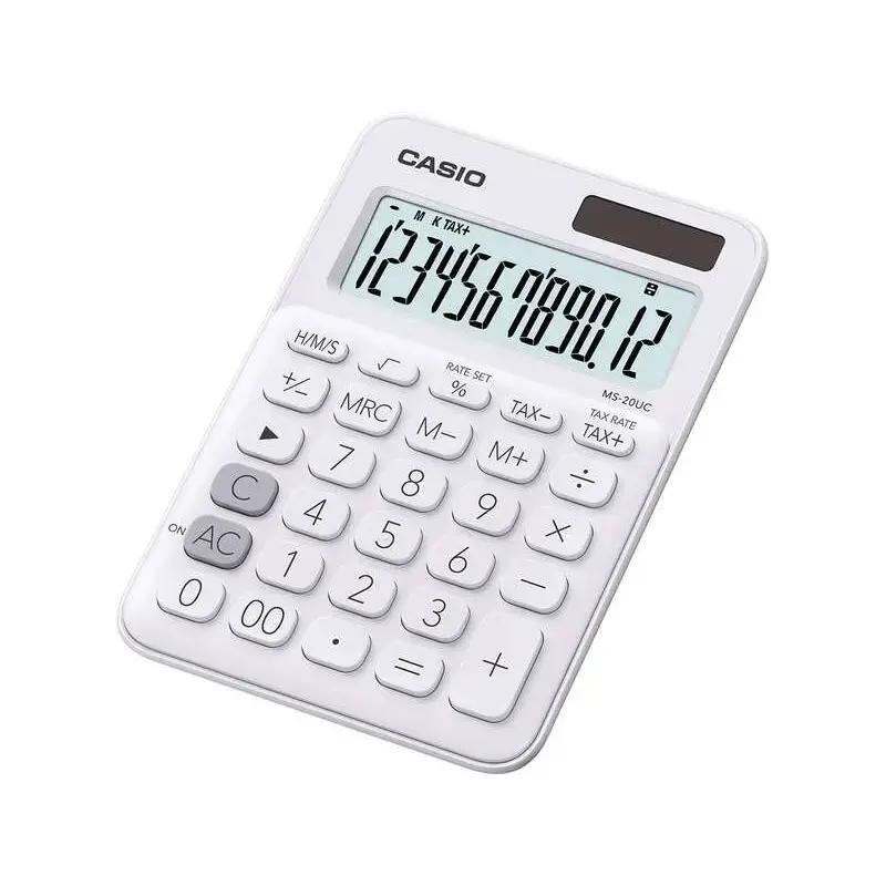 Casio MS-20UC Calculadora de Sobremesa con Pantalla de 12 Digitos - Simbolos de Comando de Funcion - Marcadores de Coma de 3 Dig
