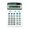 Milan Calculadora 12 Digitos - 3 Teclas de Memoria - Raiz Cuadrada y Calculo de Margenes - Apagado Automatico - Color Blanco | A