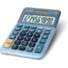 Casio MS-100EM Calculadora de Sobremesa Pequeña - Pantalla LCD de 10 Digitos - Alimentacion Solar y Pilas - Color Azul | Ahorro