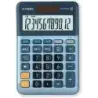 Casio MS-120EM Calculadora de Sobremesa Pequeña - Pantalla LCD de 12 Digitos - Alimentacion Solar y Pilas - Color Azul | Ahorro