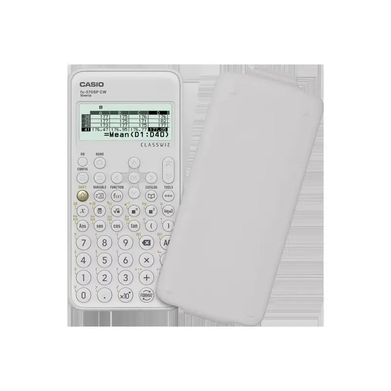 Casio Iberia Classwiz FX-570SP Calculadora Cientifica Pantalla LCD 12 Digitos - 560 Funciones - Tapa Protectora - Color Blanco |