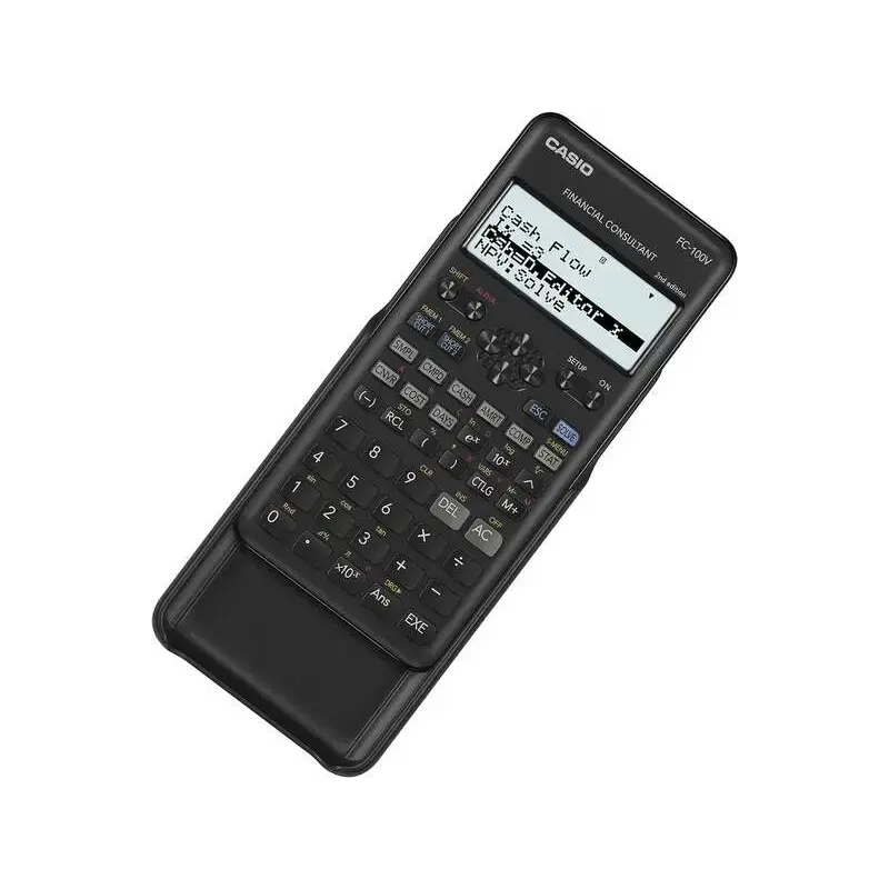 Casio FC-100V-2 Calculadora Financiera - Pantalla de 4 Lineas - Visualizacion de Varios Parametros al mismo Tiempo - Teclas de A