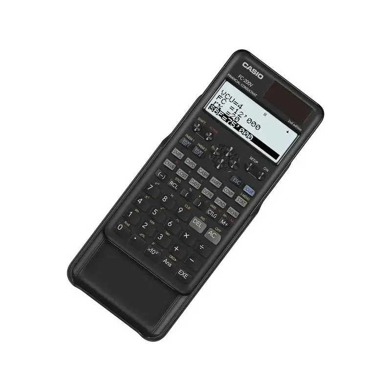 Casio FC200V Calculadora Financiera - Pantalla de 4 Lineas - Visualizacion de Varios Parametros al mismo Tiempo - Teclas de Acce
