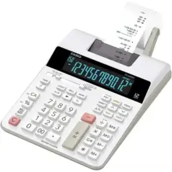Casio FR-2650RC Calculadora Impresora de Sobremesa - Impresión en 2 colores - Pantalla de 12 Digitos - Función de reloj y calend