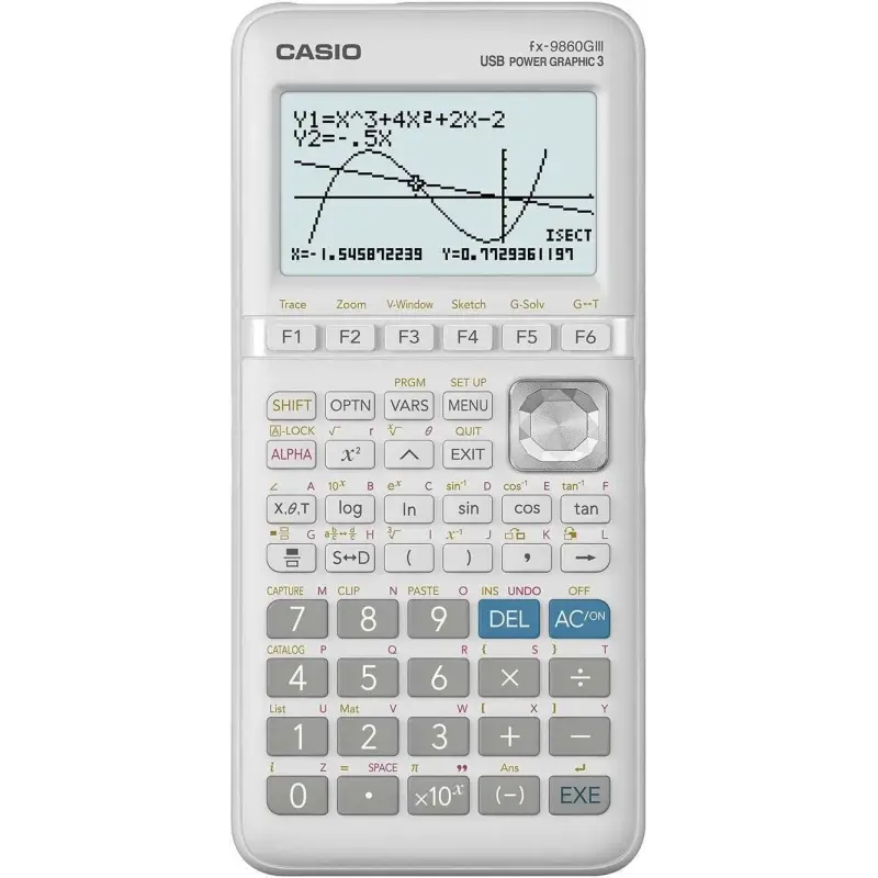 Casio FX-9860GIII Calculadora Cientifica Grafica - Pantalla de 8 Lineas - Graficas Simultaneas de Distintas Funciones - Calculo